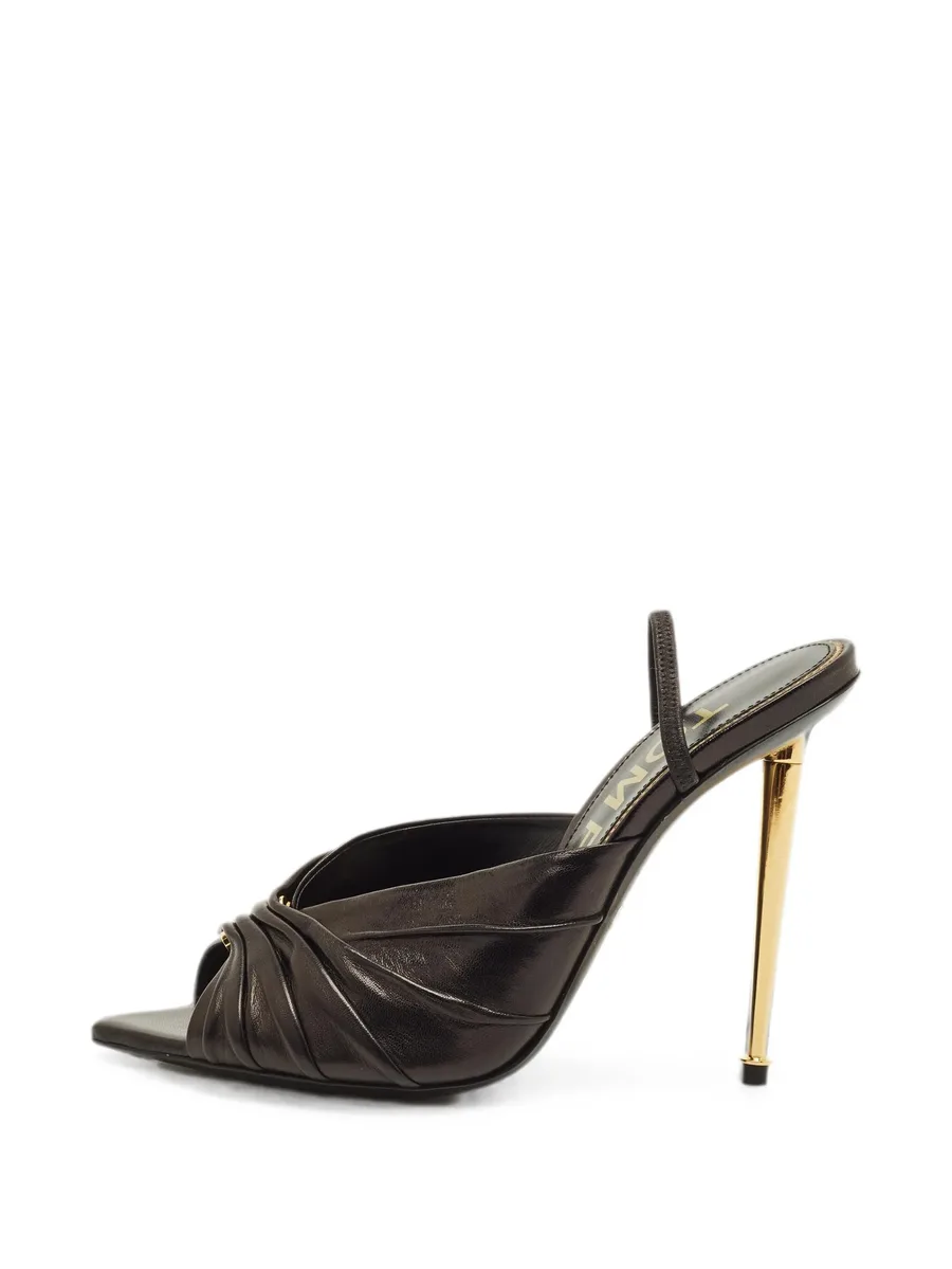 pleated slingback sandals 2