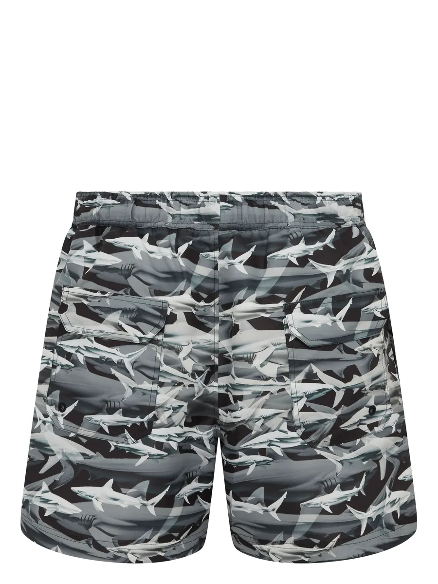 Shark print swim shorts 10