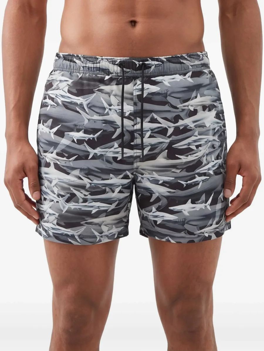 Shark print swim shorts 3