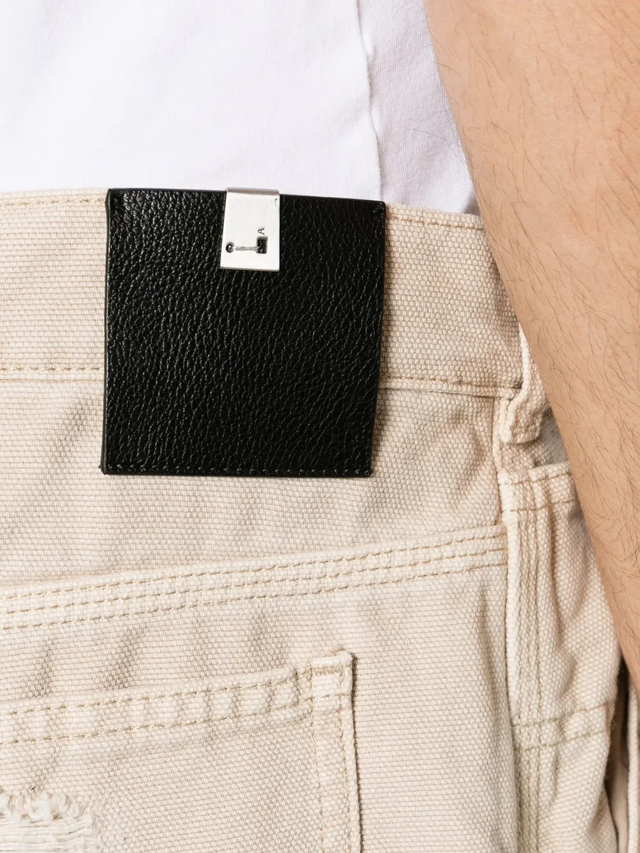 Destroyed canvas ripped carpenter trousers 11