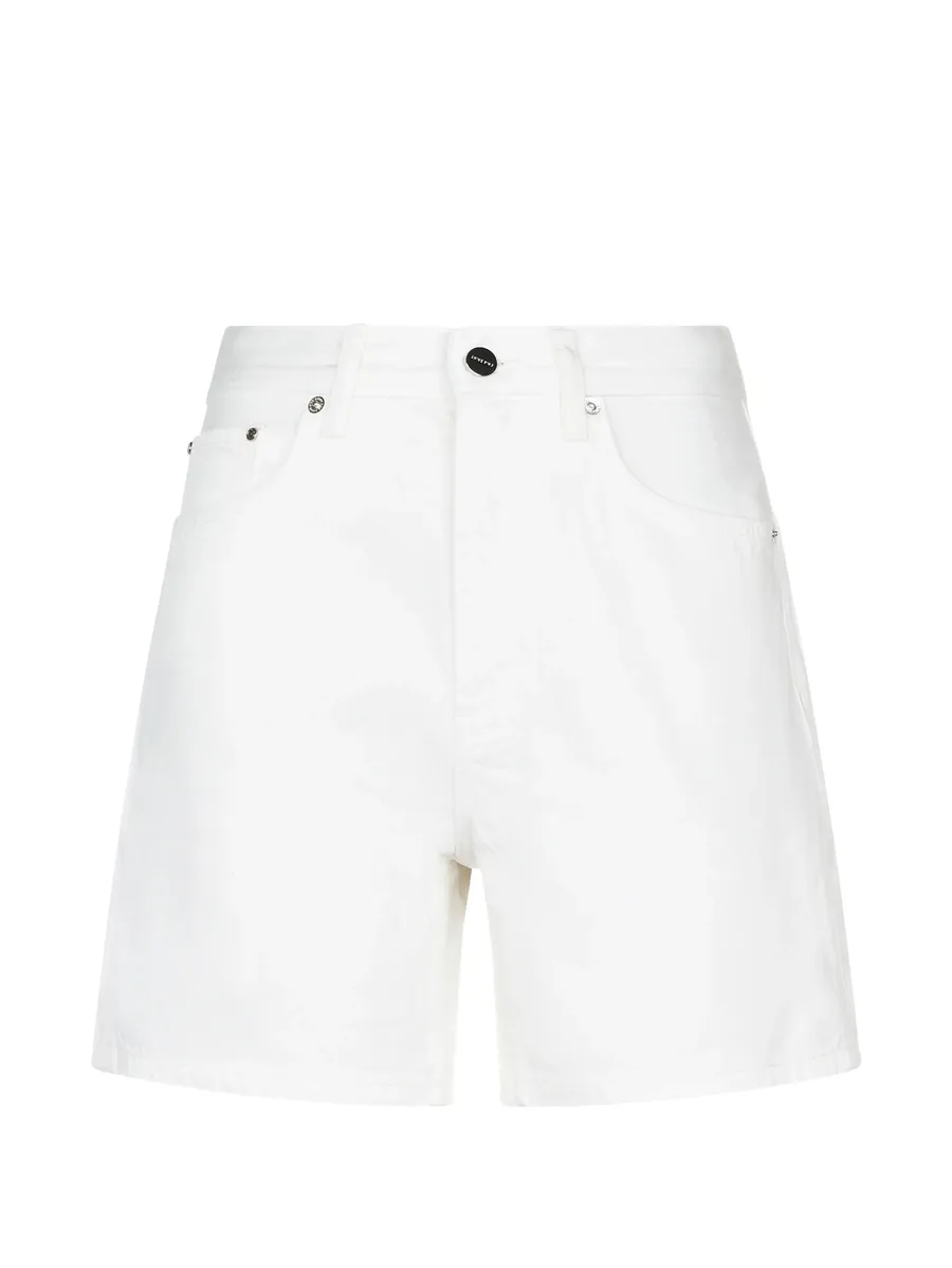 Kat logo-patch denim shorts 2