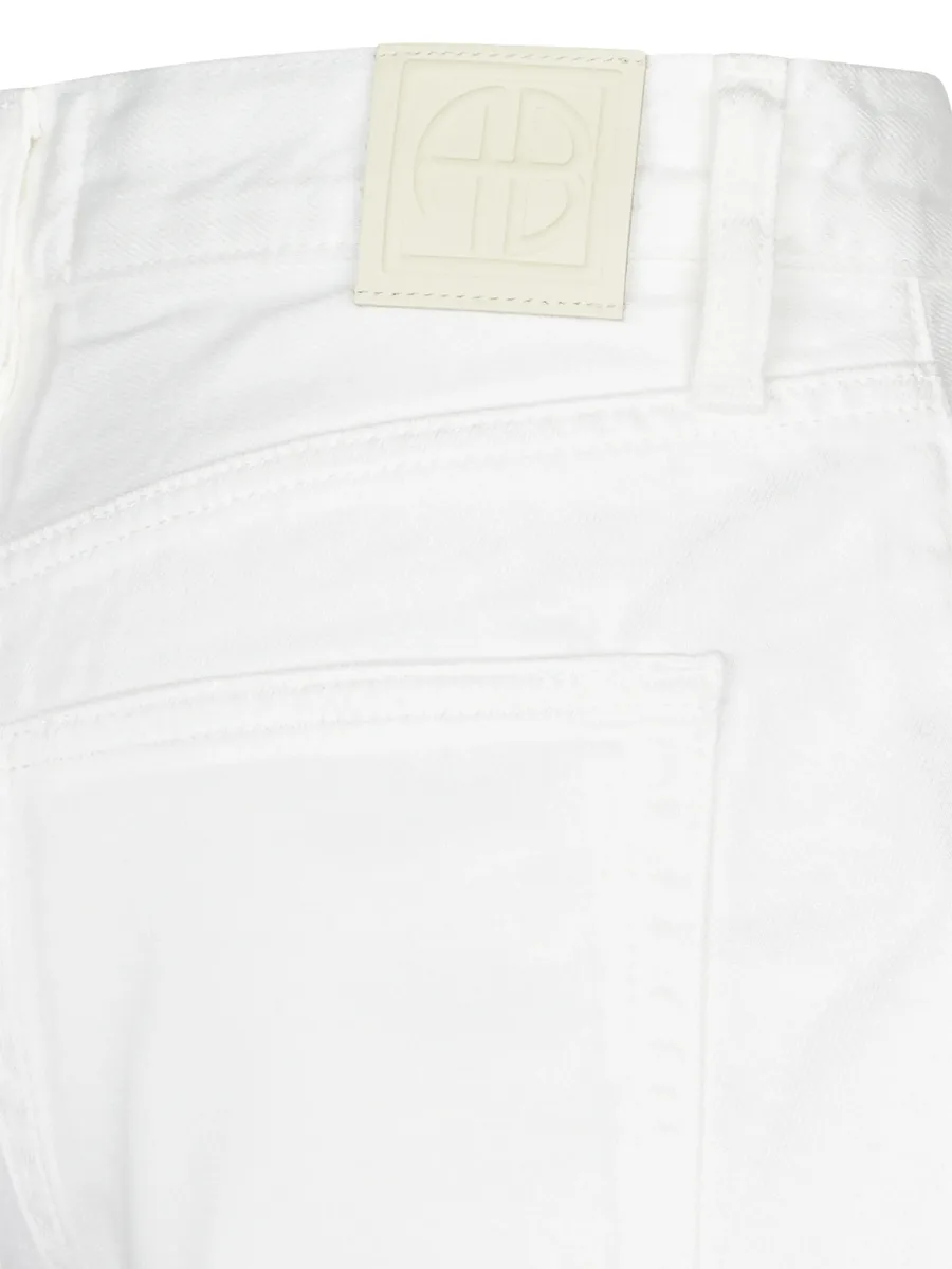 Kat logo-patch denim shorts 6