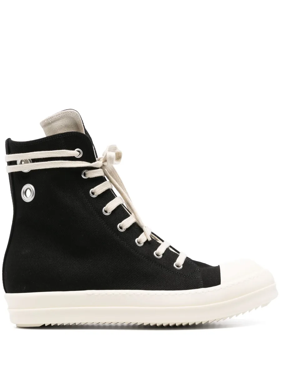 eyelet-detail high-top sneakers 1
