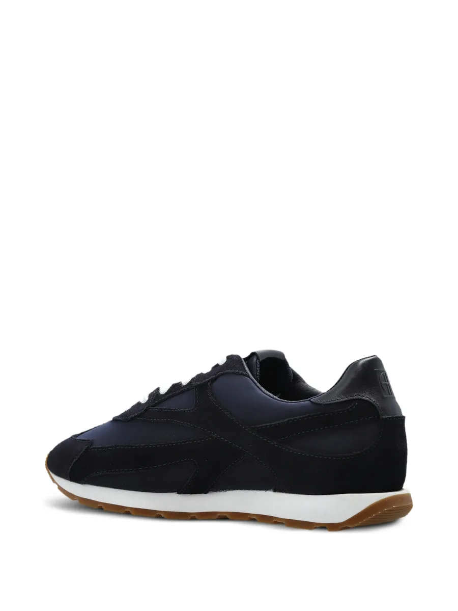 lace-up panelled suede sneakers 5