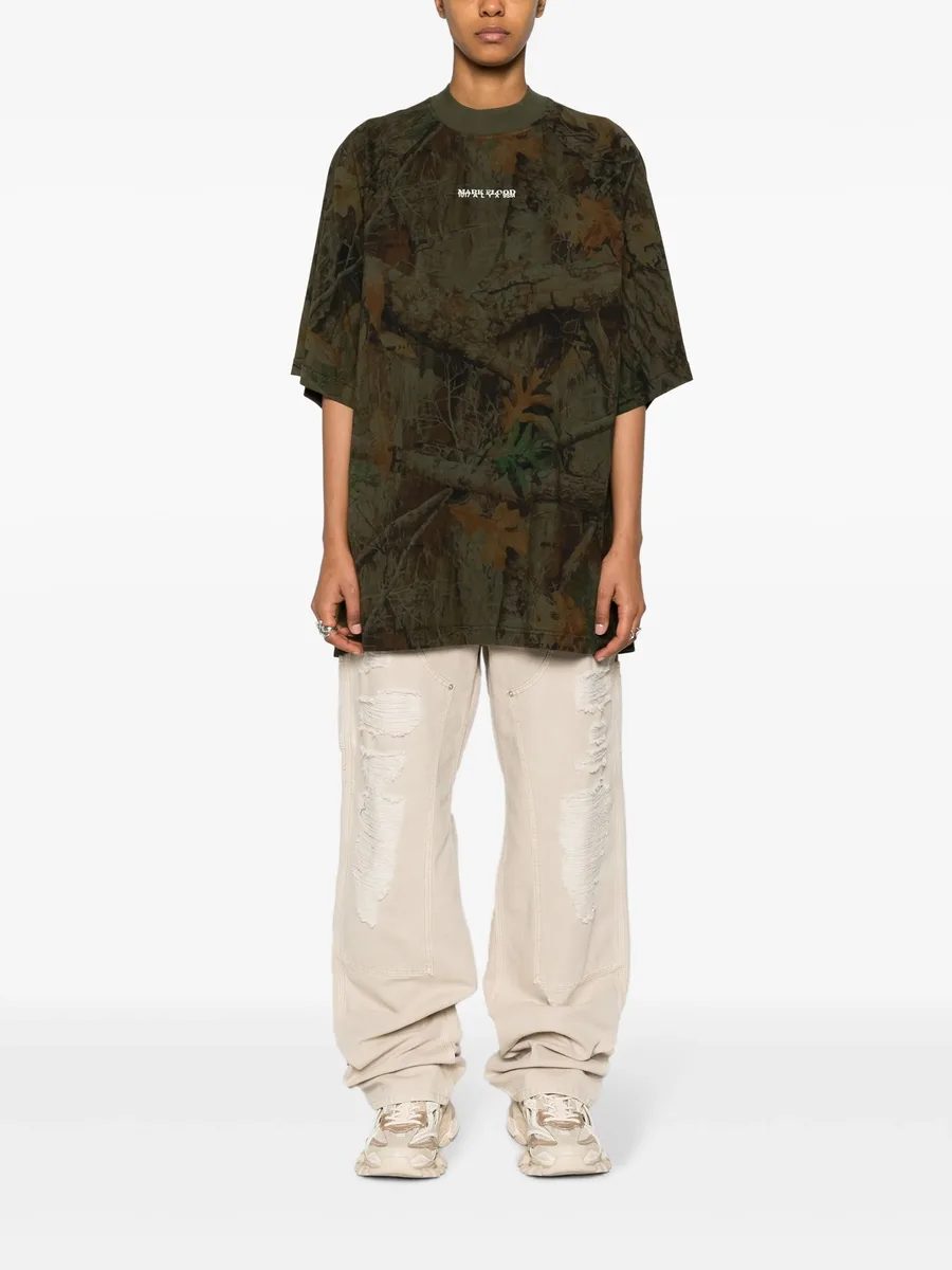 Destroyed canvas ripped carpenter trousers 4