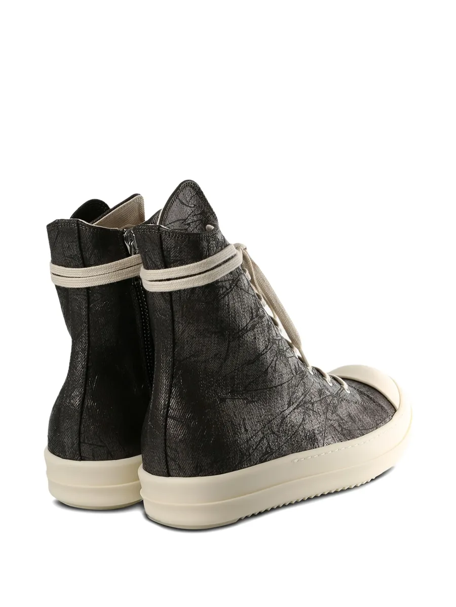 metallic-effect lace-up sneakers 5