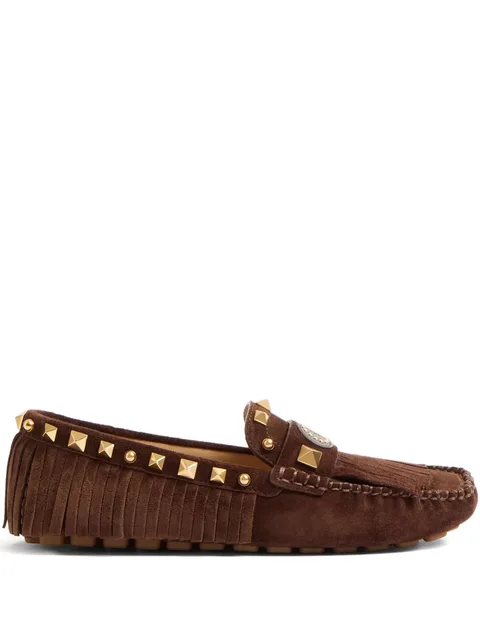 лоферы Rockstud с бахромой