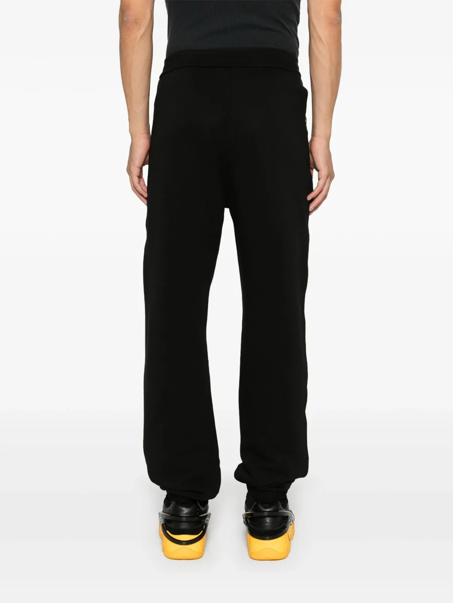 chevron-inserts cotton track pants 7