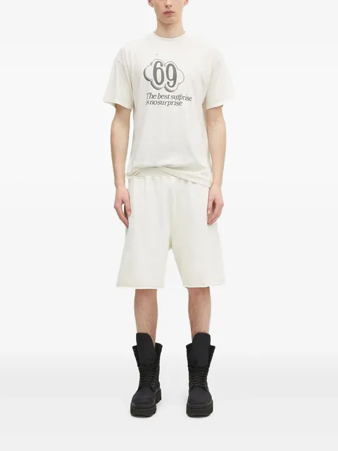 Premium Aged Temple logo-print shorts