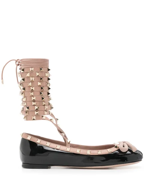 балетки Rockstud с завязками на щиколотке