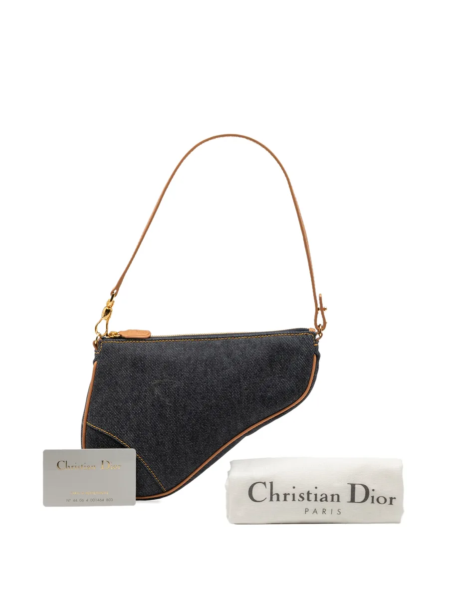 сумка на плечо Mini Denim Saddle Pochette (2001 год) 14