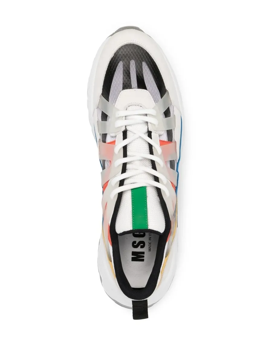 panelled low-top sneakers 8