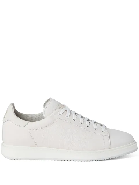 grained leather sneakers