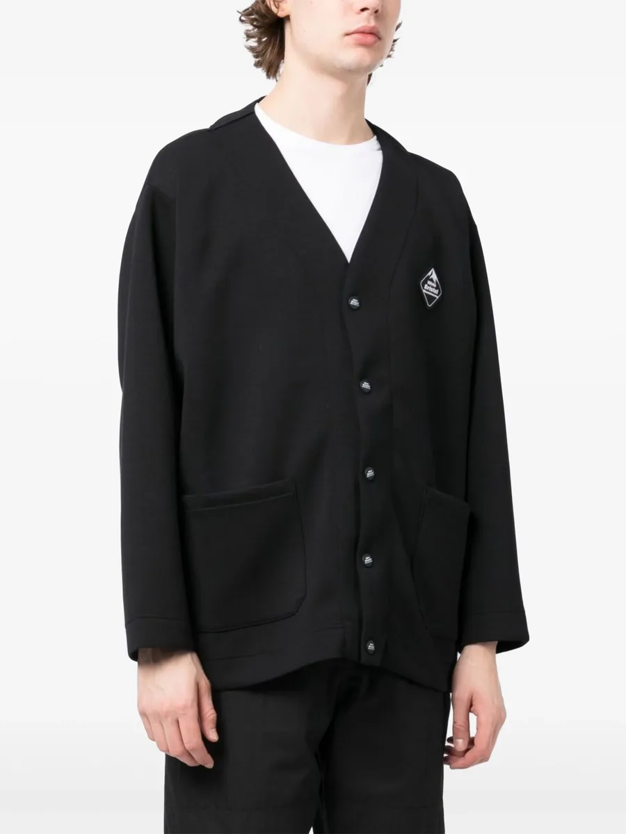 logo-patch cardigan 6
