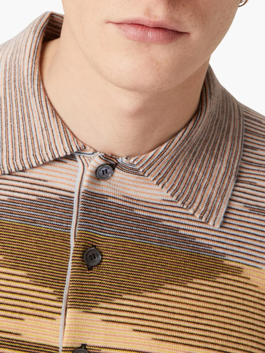 slub wool polo shirt 7