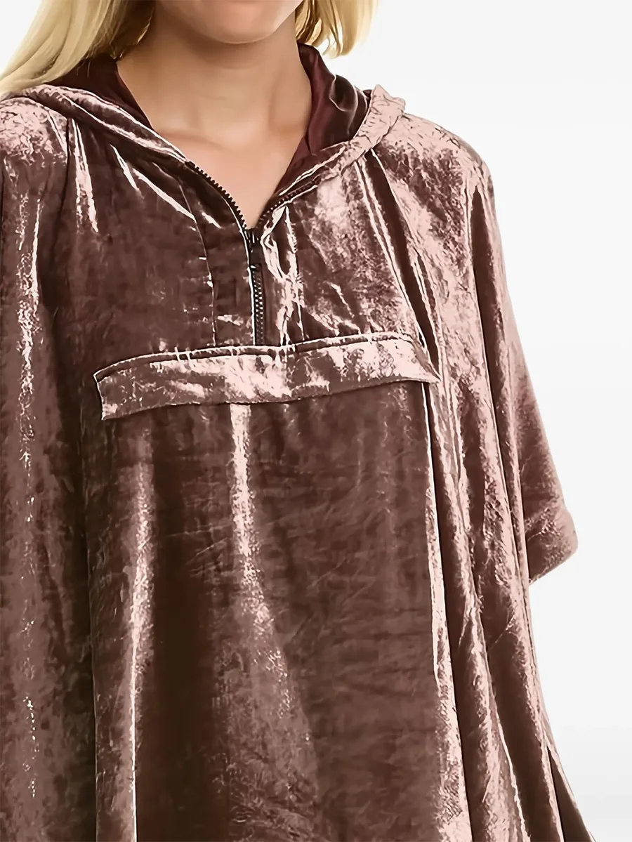 velvet hooded poncho 3