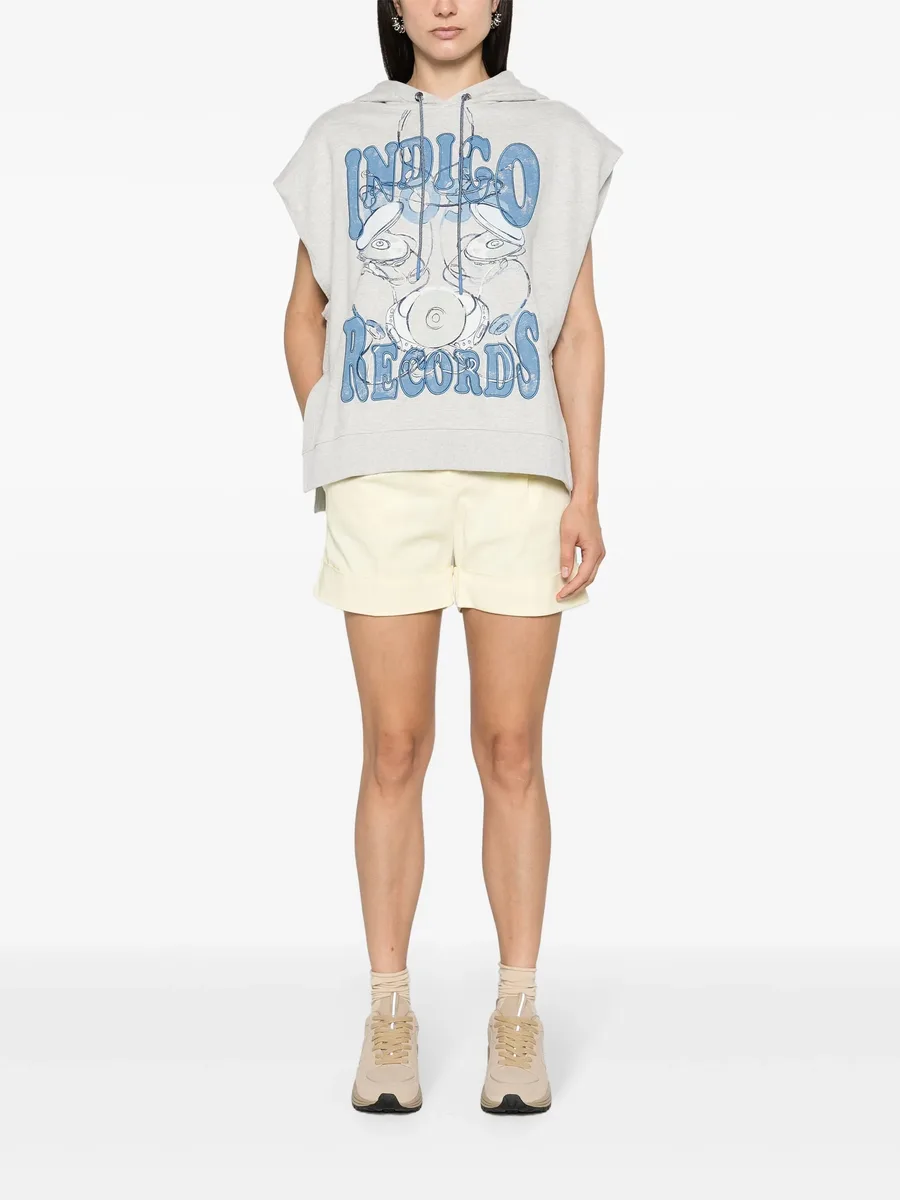 pleated twill shorts 3