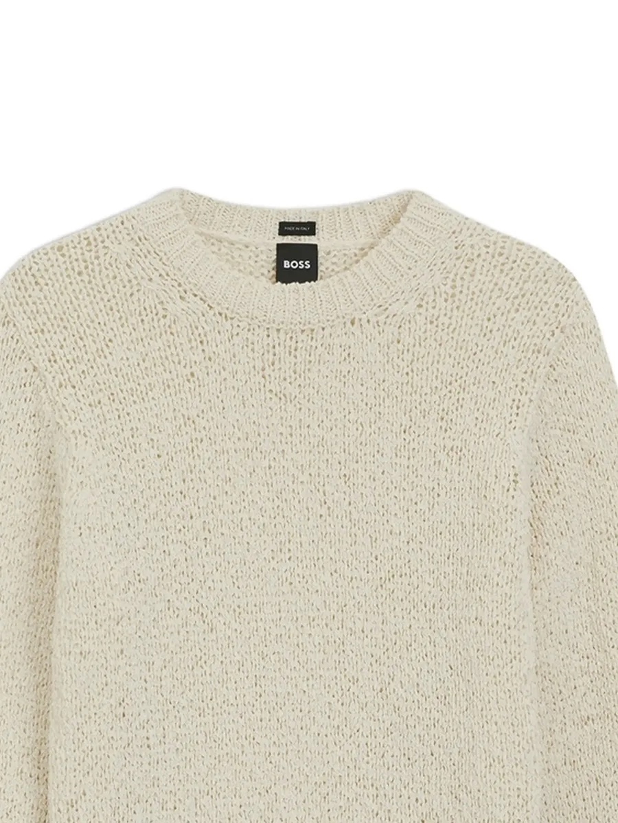 cotton-blend sweater with structured knit 3
