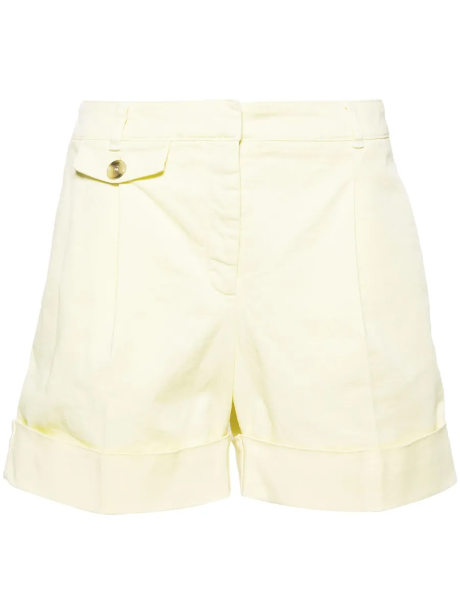 pleated twill shorts 1