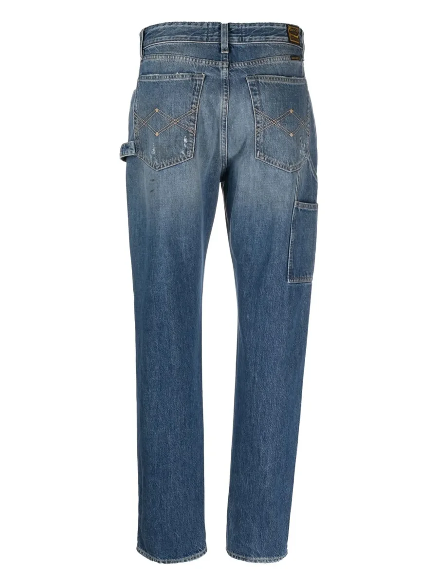 ripped-detail straight-leg jeans 3