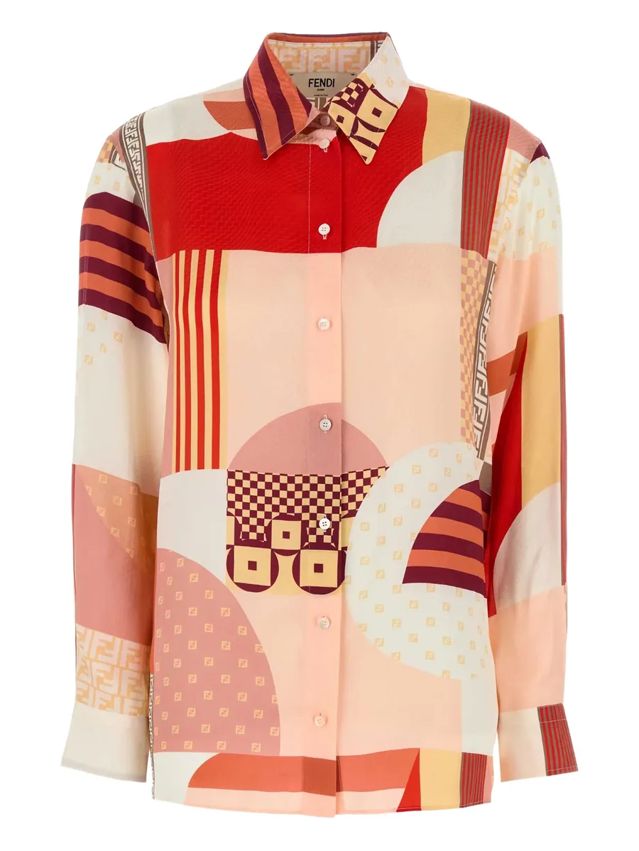 abstract-pattern button-up shirt 1