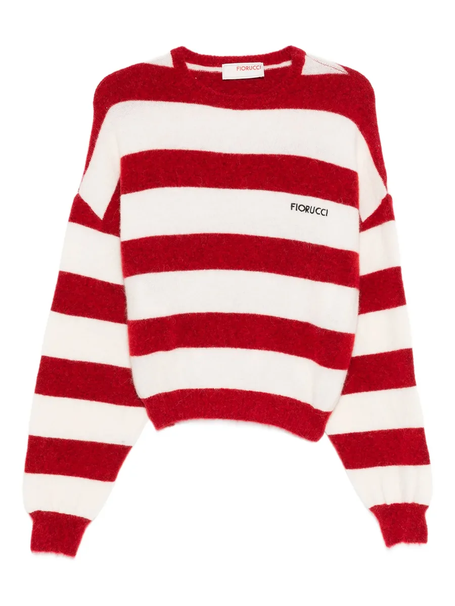 striped crew-neck jumper 1
