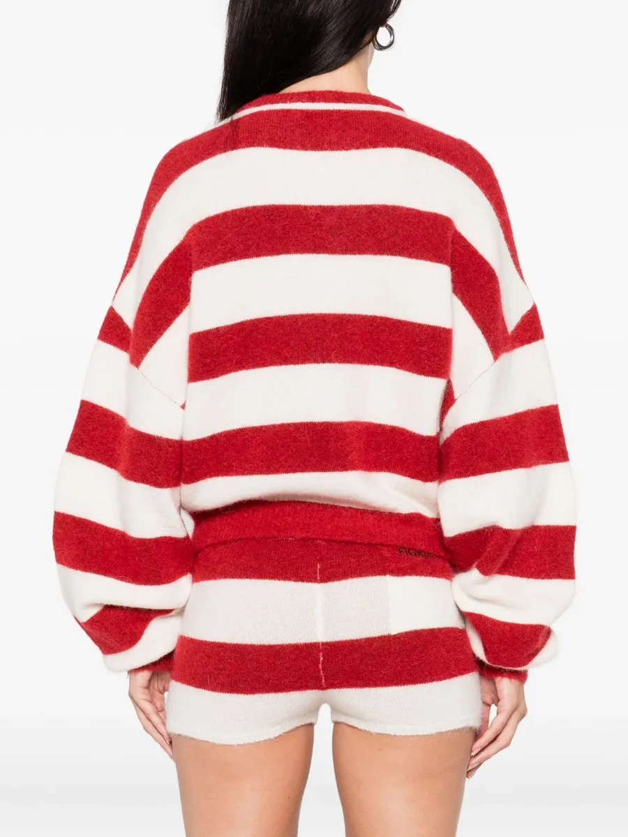 striped crew-neck jumper 8