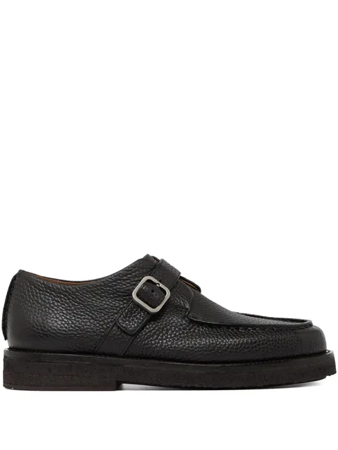 buckled pebbled loafers