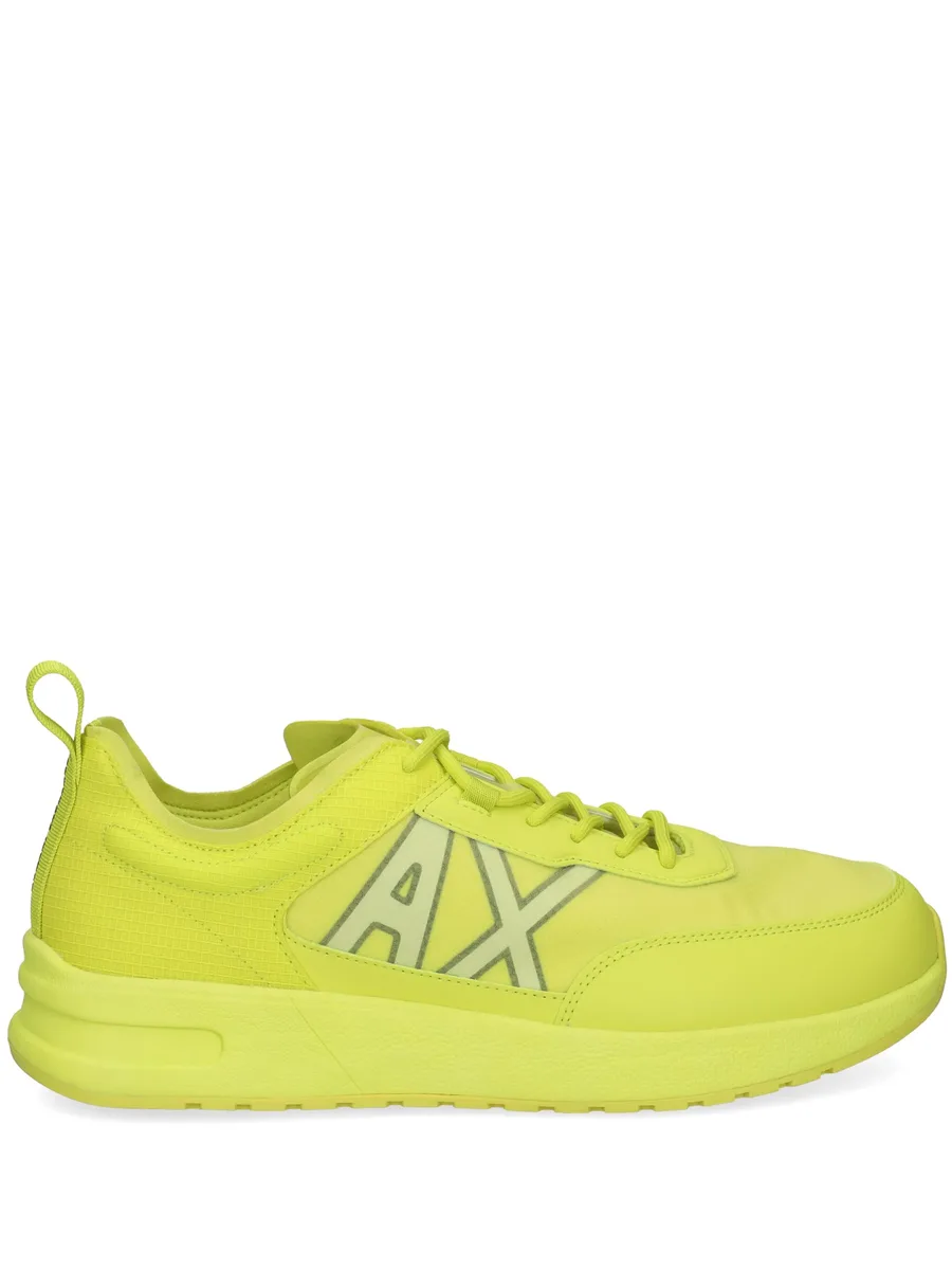 logo-print panelled sneakers 1