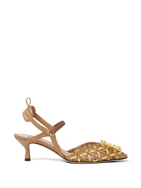Colibri interwoven flower pumps