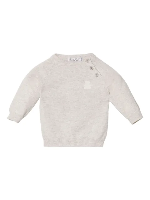 bear-motif cashmere jumper