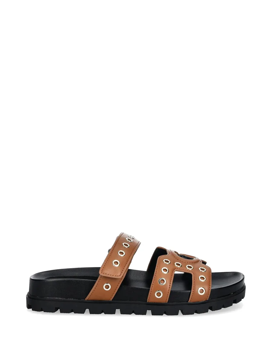 eyelet logo sandals 1