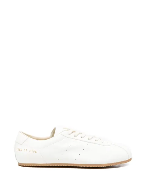 Driving perforated lace-up sneakers