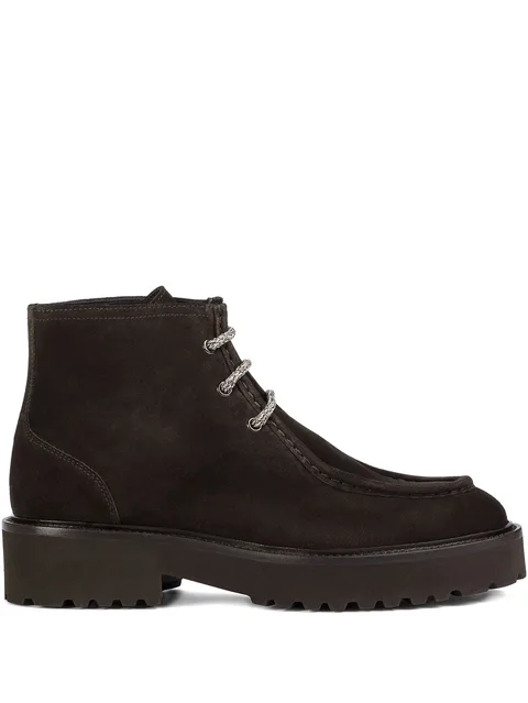 suede lace-up boots