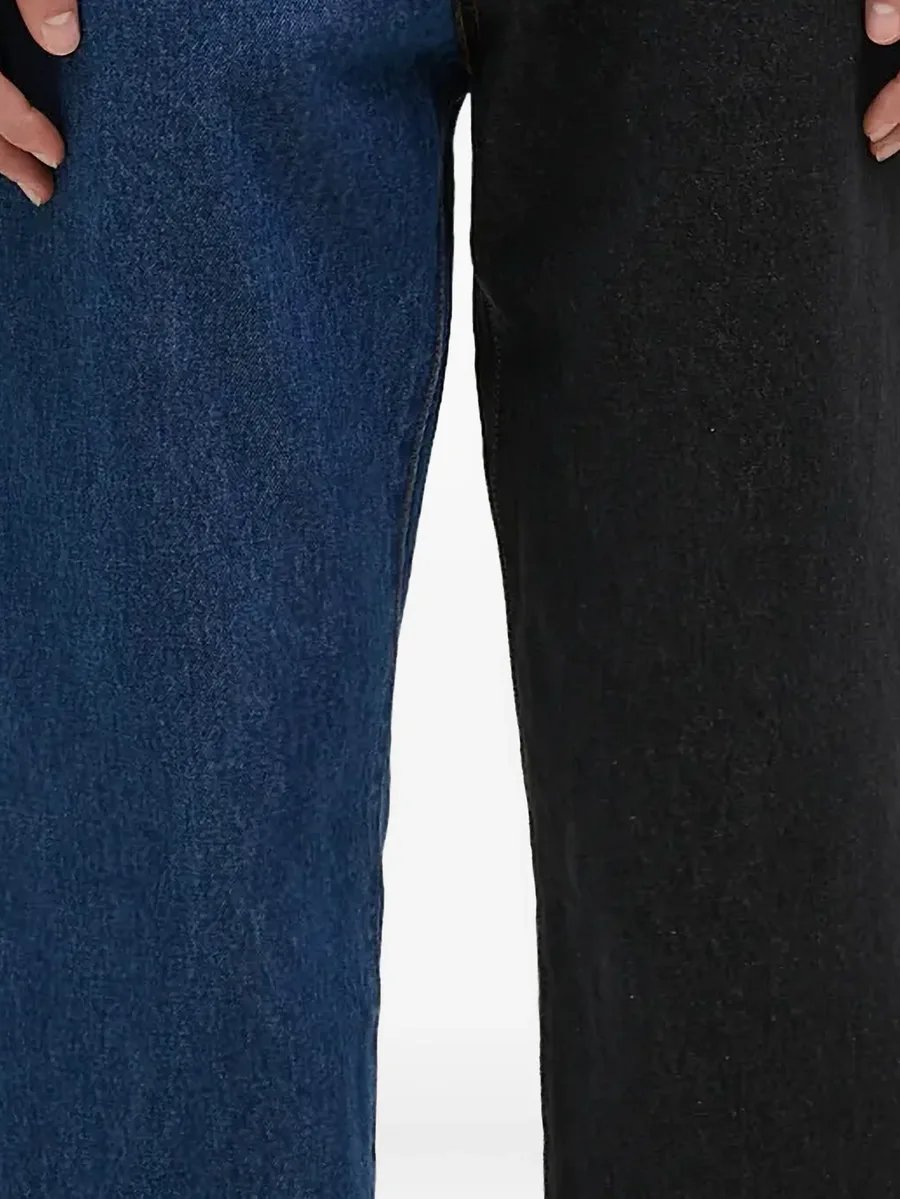 embroidered-logo jeans 10
