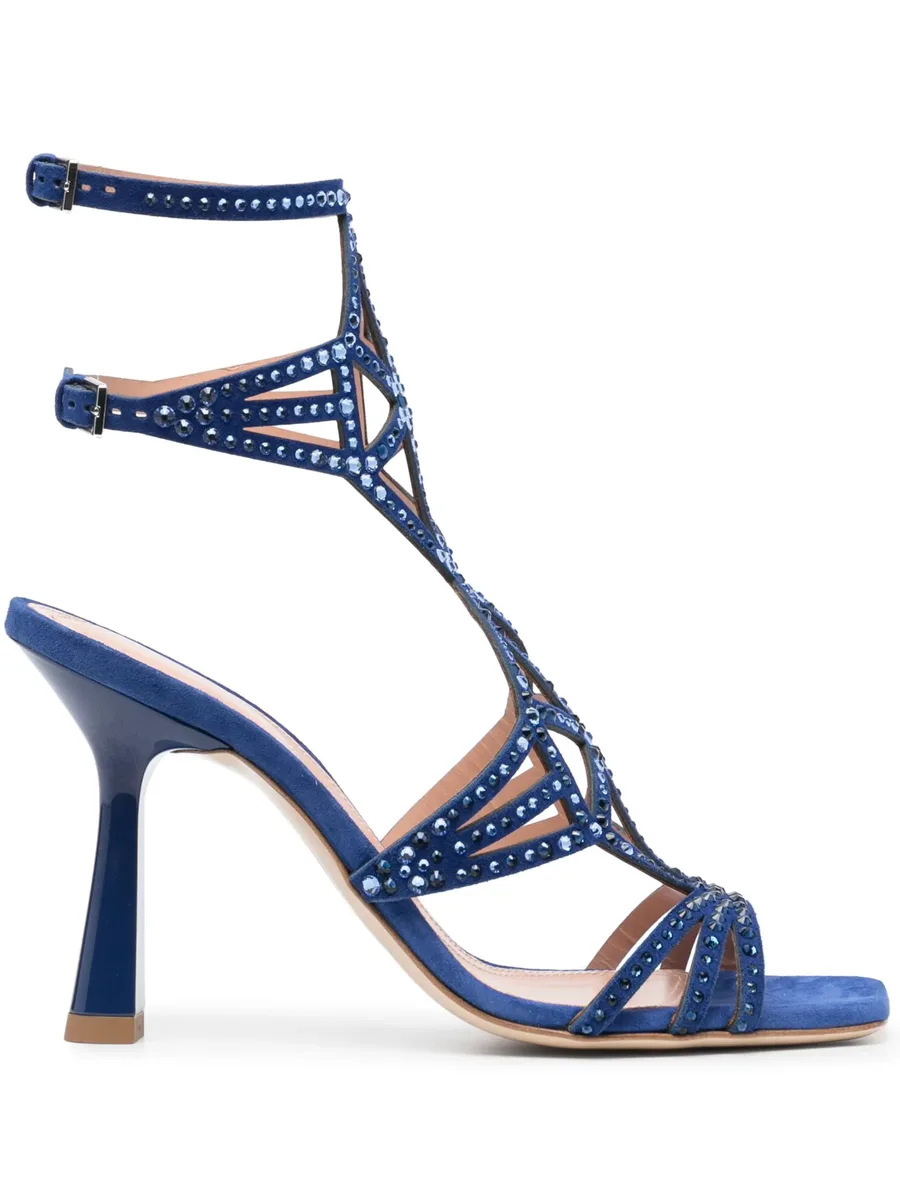 100mm embellished square-toe sandals 1