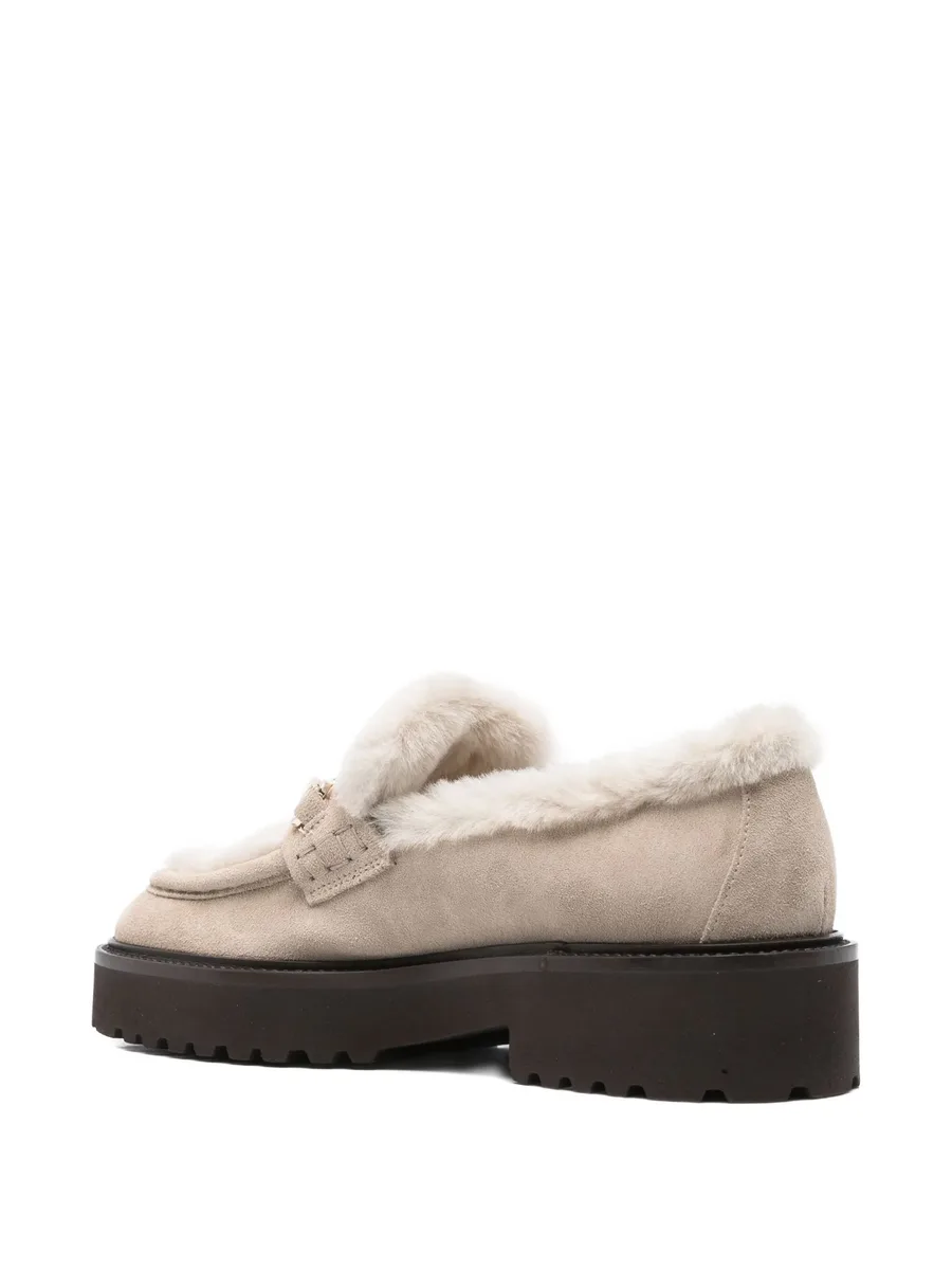 40mm shearling platform loafers 5