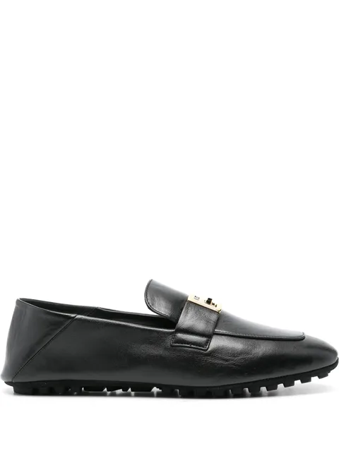 Baguette leather loafers