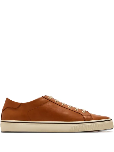 leather lace-up sneakers