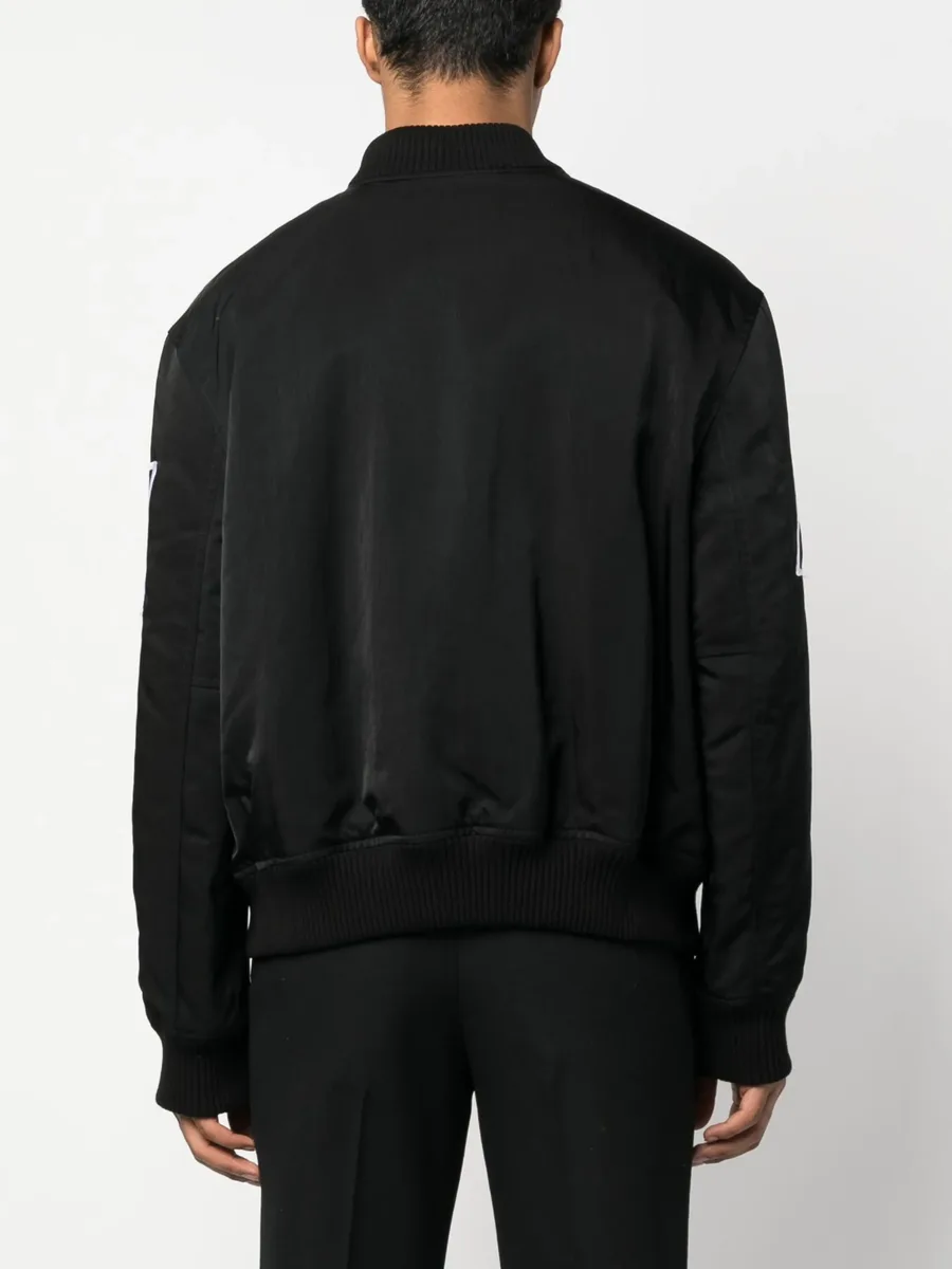 logo-patch bomber jacket 7