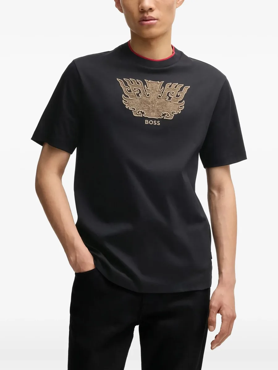 logo-embroidered T-shirt 3
