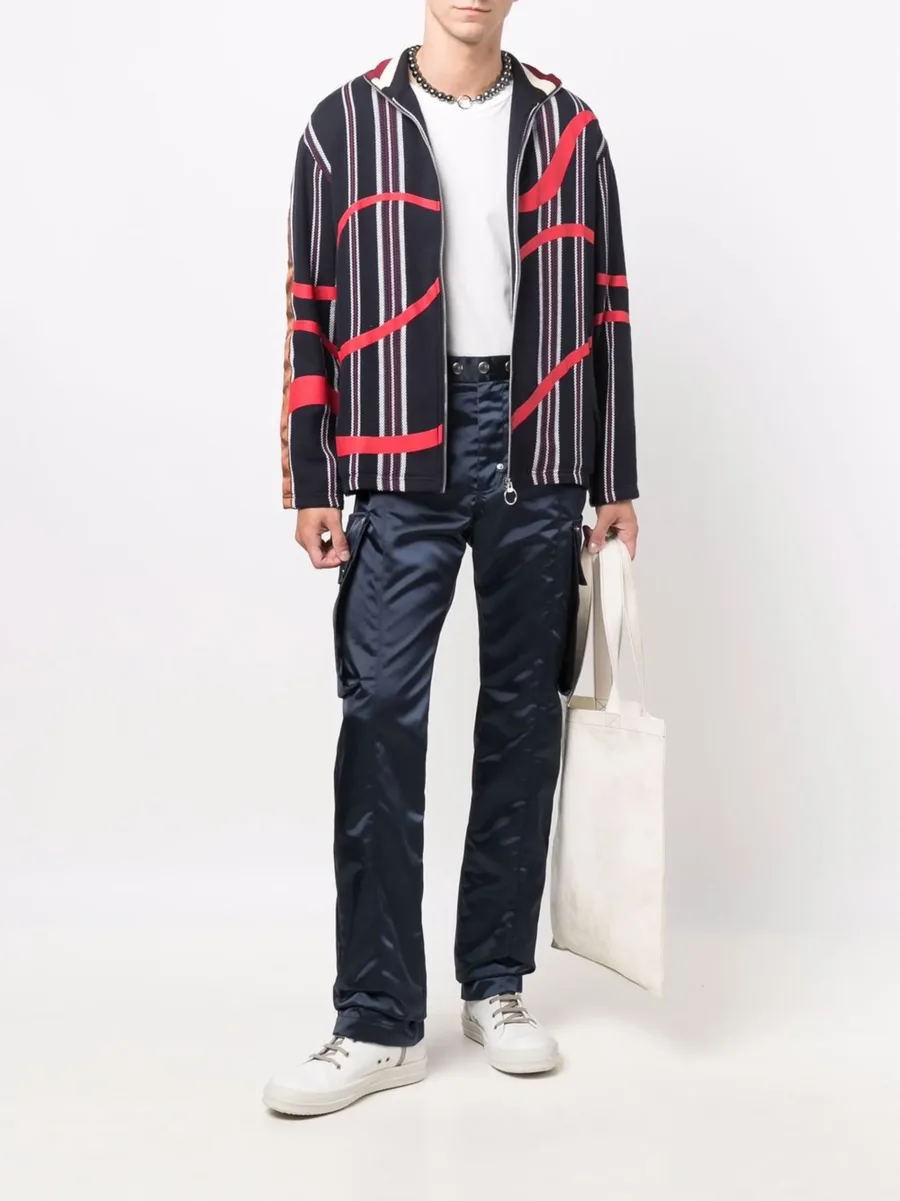 high-shine slim-cut trousers 4