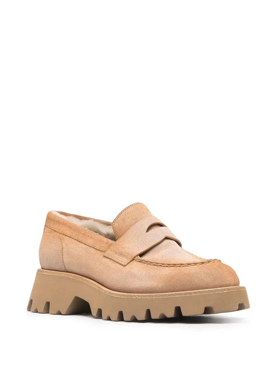 penny slot suede loafers 4