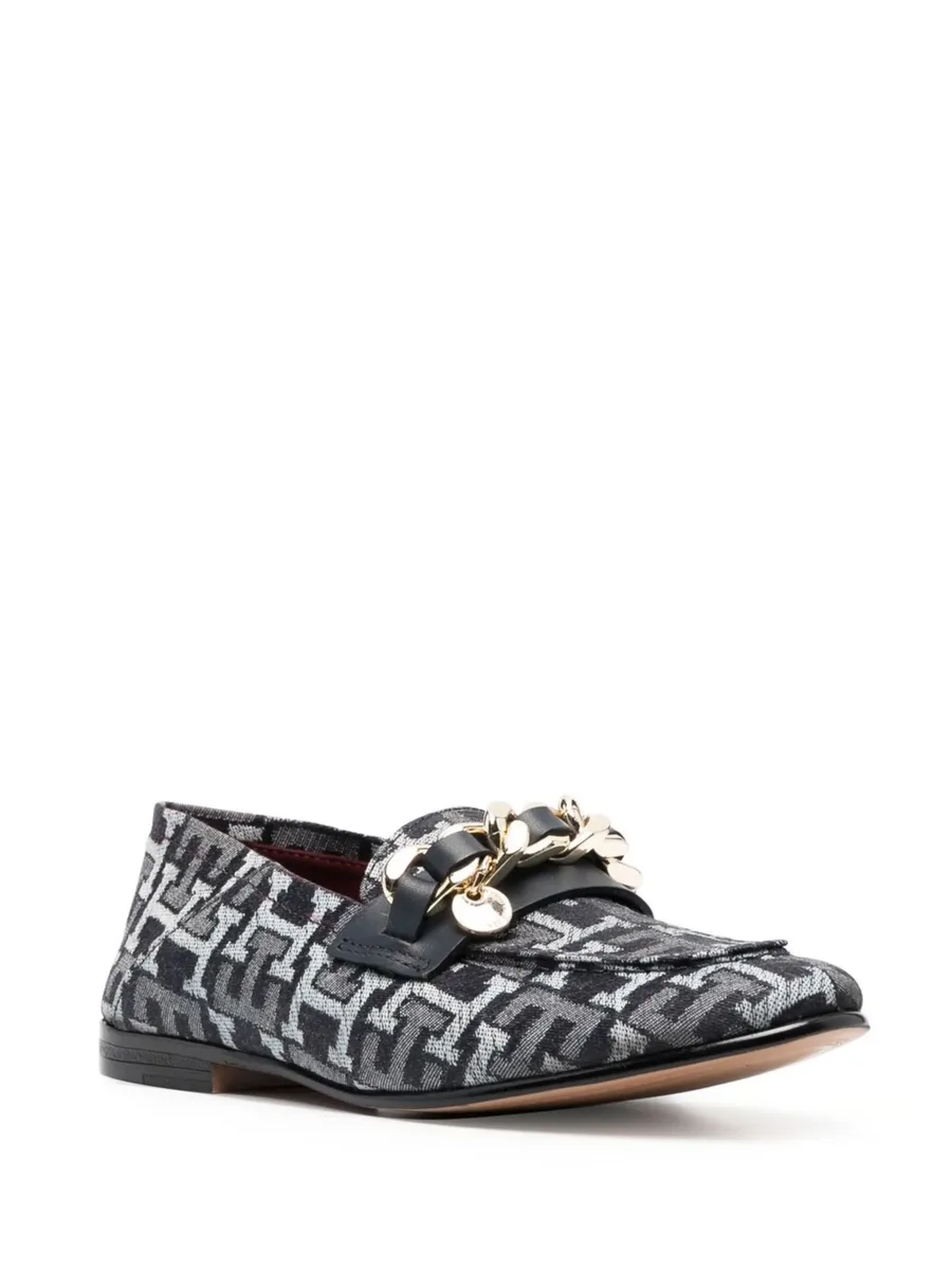 logo-jacquard loafers 4
