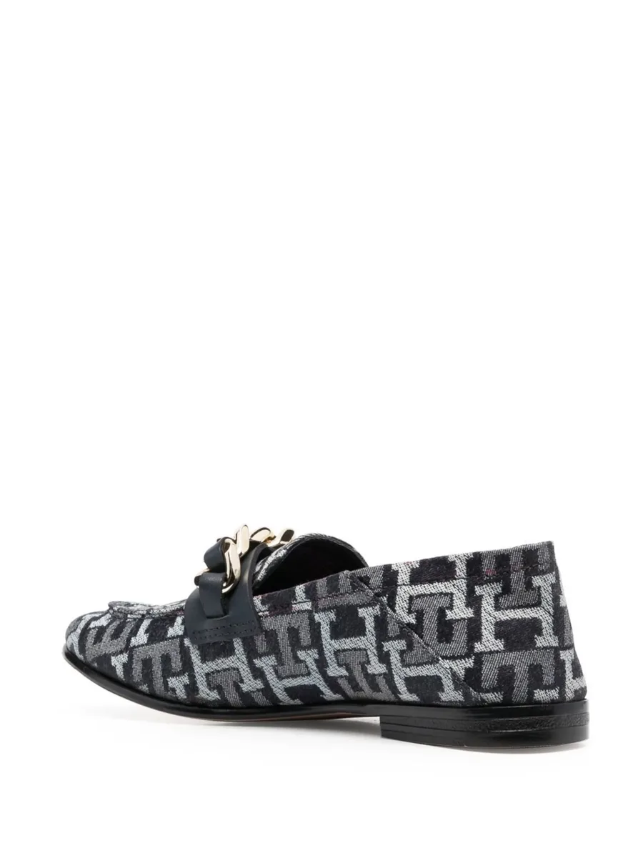 logo-jacquard loafers 5