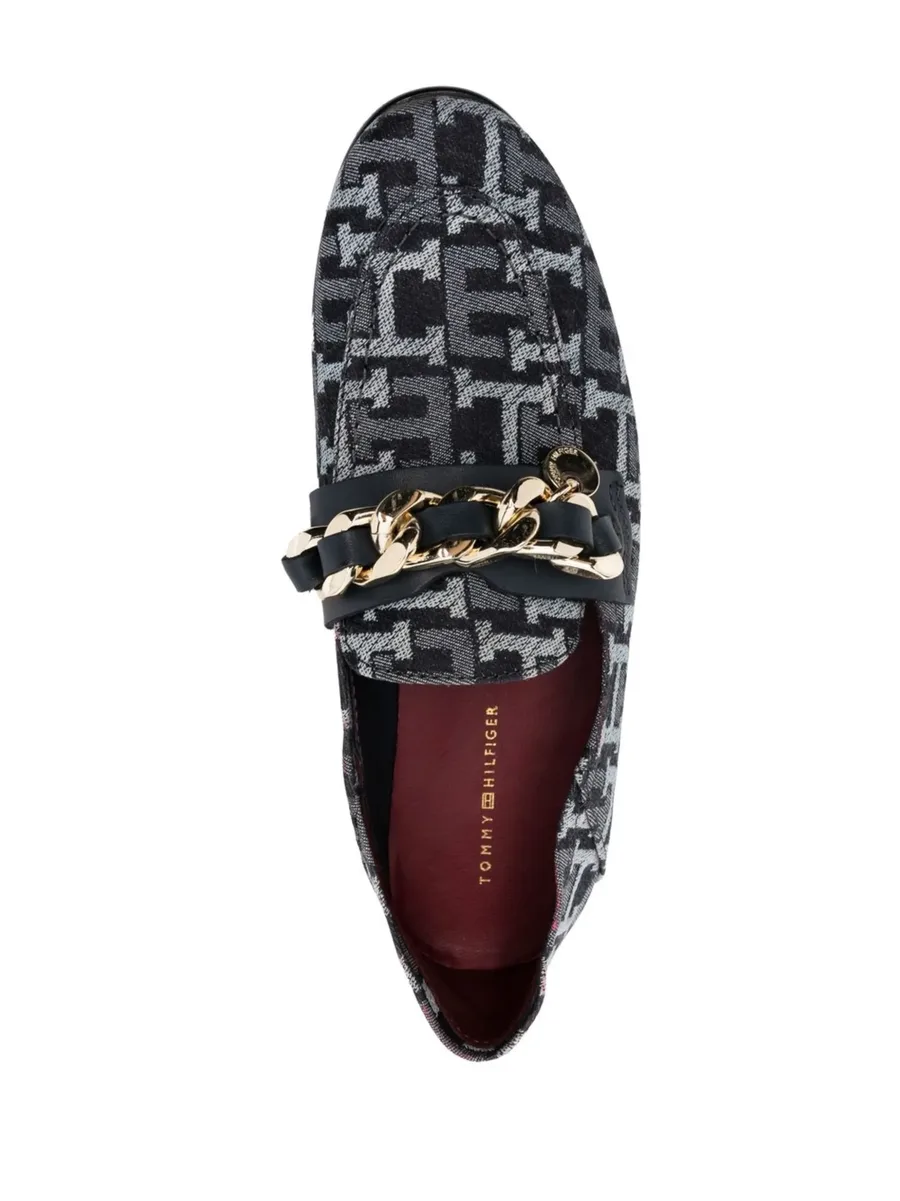 logo-jacquard loafers 8
