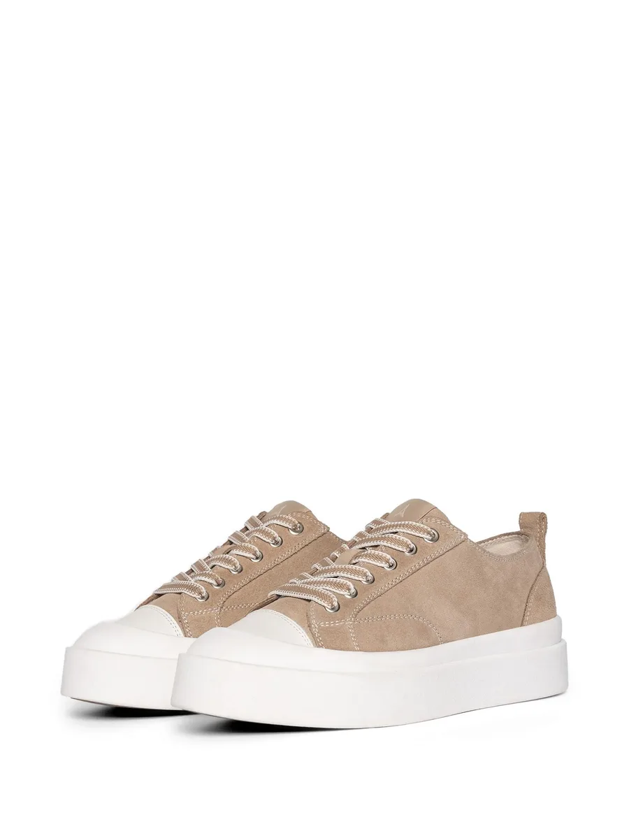 Vienna suede contrast stitch sneakers 4