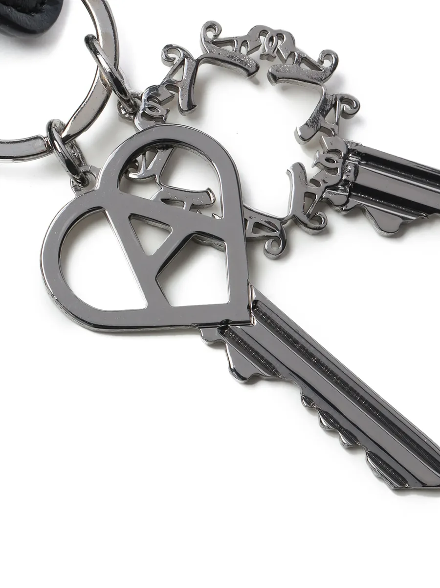 logo-lettering leather keyring 9