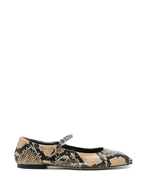 Uma snake-print ballet flats
