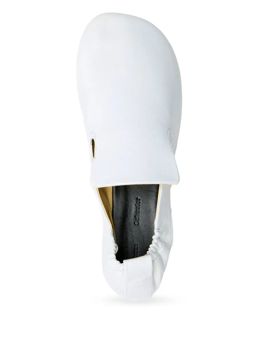 ruched leather loafers 8